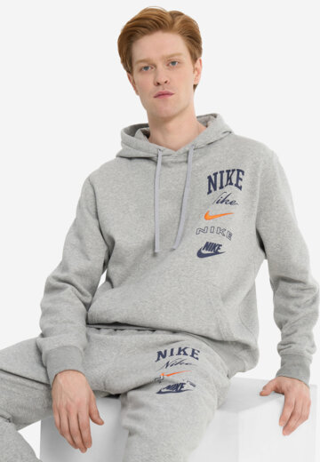 Худи мужское Nike Club, Серый