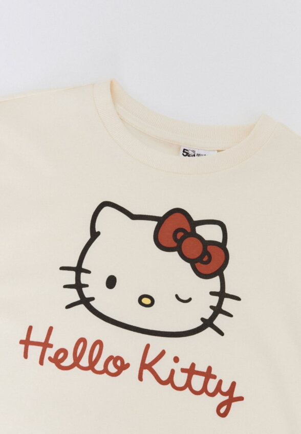 Пижамная футболка с принтом Hello Kitty для девочек
