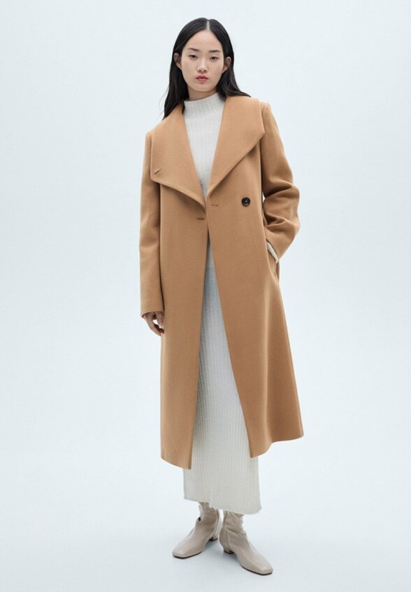 Пальто однобортное Mango
