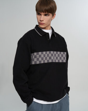 Лонгслив мужской Vans Medford Checkerboard LS, Черный женщинам