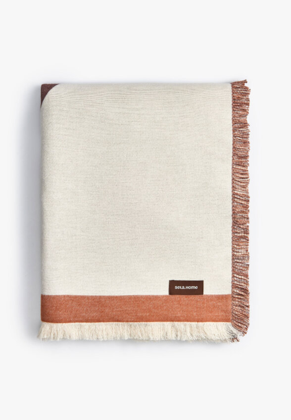 Вязаный плед с принтом 130x170 см