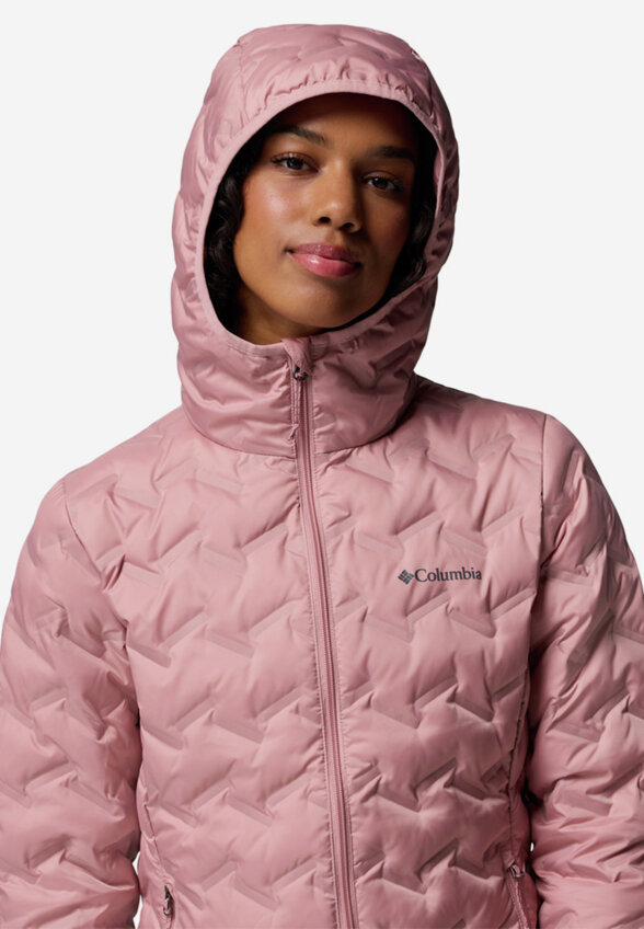 Ультралегкий пуховик женский Columbia Delta Ridge II Down Hooded Jacket, Розовый