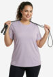 Футболка женская Demix, Plus Size, Фиолетовый1  - превью