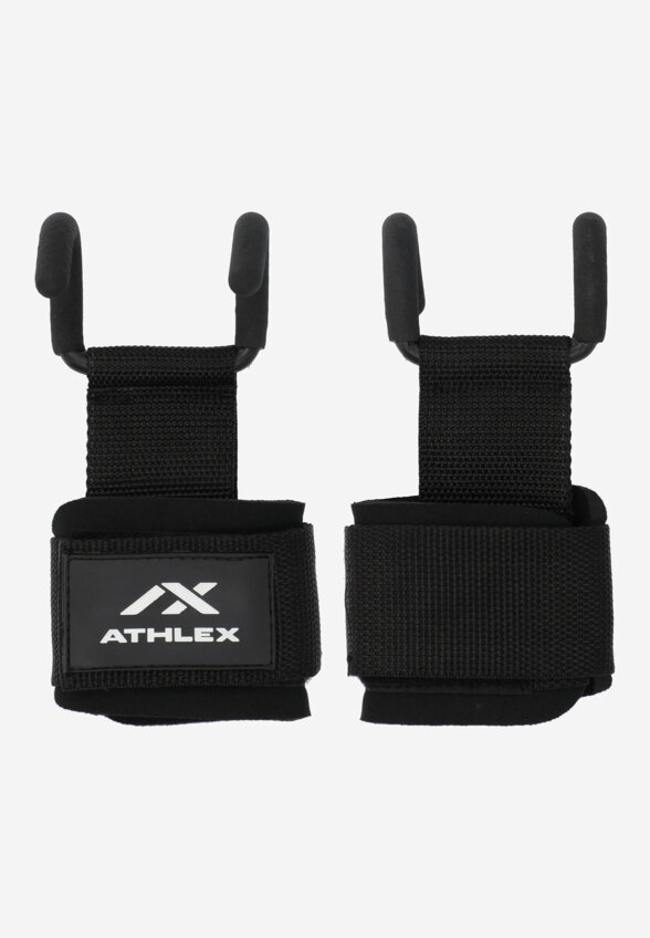 Крюки для турника и тяги Athlex, Черный