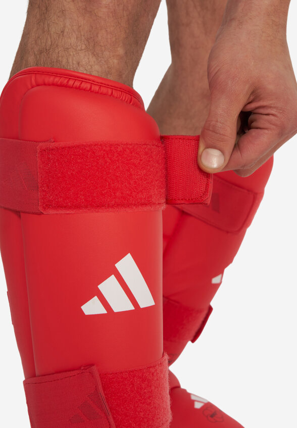 Защита голени и стопы adidas WKF Shin & Removable Foot, Красный