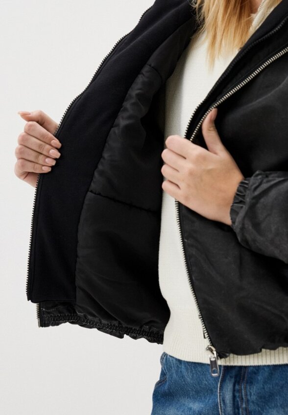 Куртка кожаная утепленная Zolla