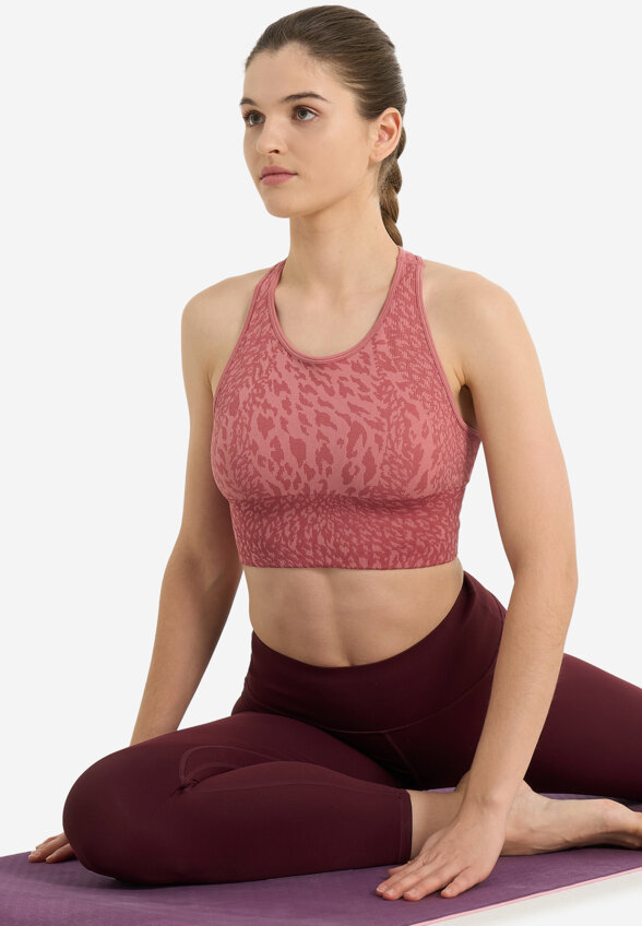 Топ бра спортивный Demix HighFlow Yoga Seamless Longline, Розовый