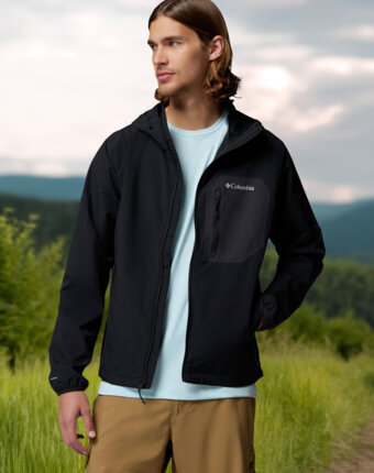 Ветровка мужская Columbia Tall Heights III Hooded Softshell, Черный женщинам