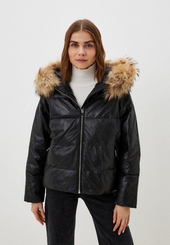 Куртка кожаная утепленная Снежная Королева
