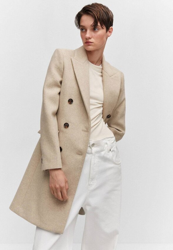 Пальто двубортное Mango