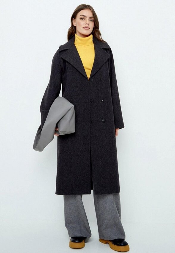 Пальто двубортное Rozhkova