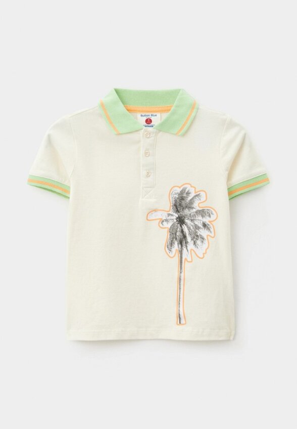 Поло Button Blue