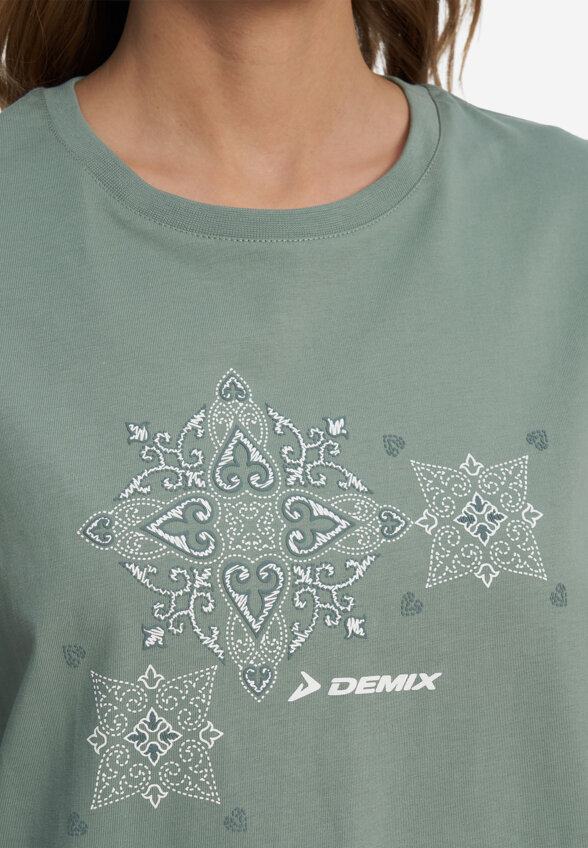 Футболка женская оверсайз Demix, Зеленый