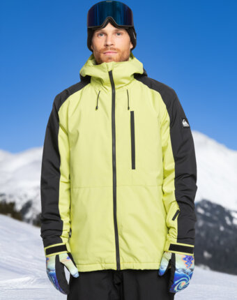 Куртка сноубордическая мужская Quiksilver Mission Block, Желтый женщинам