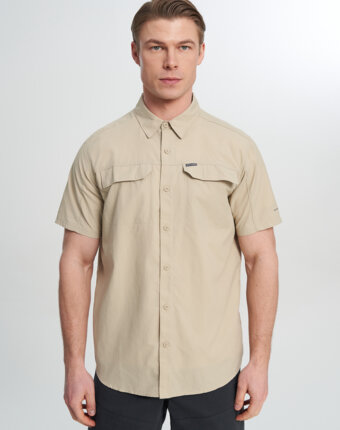 Рубашка с коротким рукавом мужская Columbia Silver Ridge 2.0 Short Sleeve Shirt, Бежевый женщинам