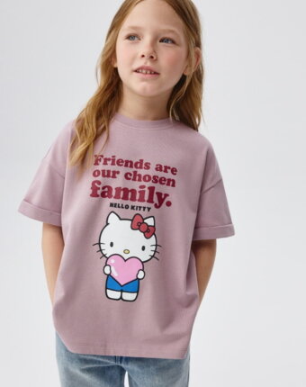 Футболка с принтом Hello Kitty для девочек детям