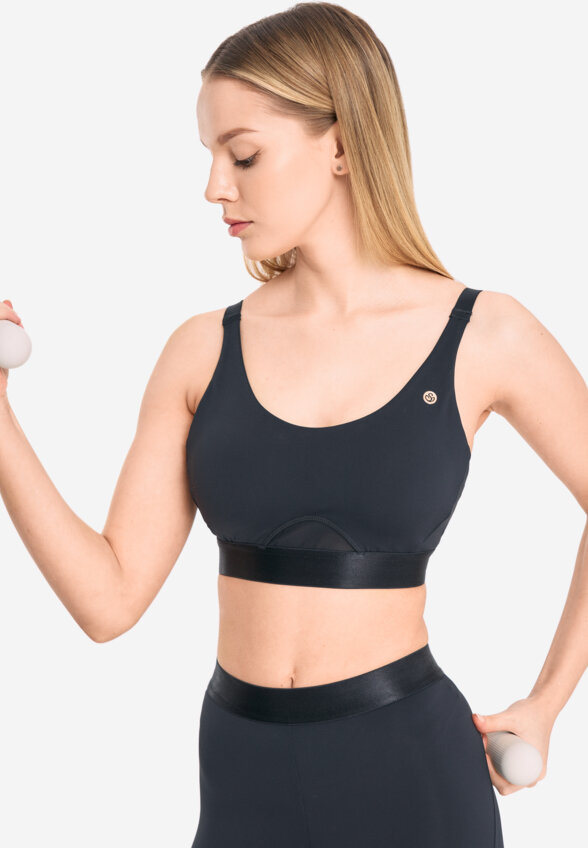 Топ бра спортивный Sensana GlamMove, Черный