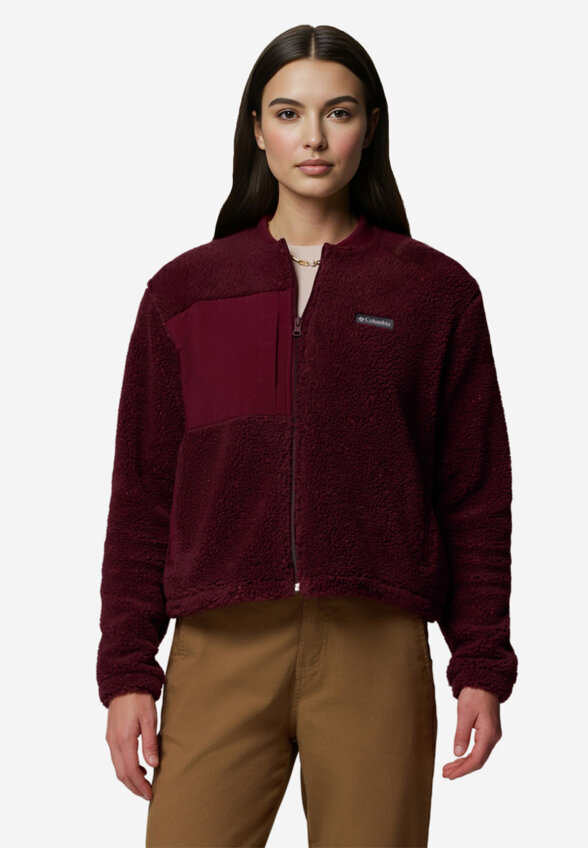 Джемпер флисовый женский Columbia Stellar Path Fleece Bomber Full Zip, Красный