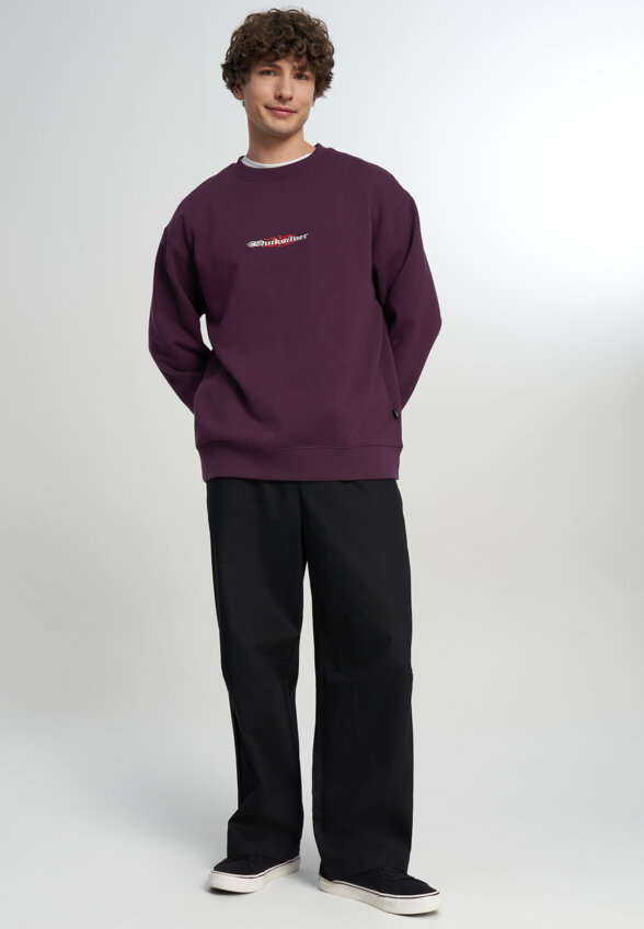 Свитшот мужской оверсайз Quiksilver Mercury Trident Crew, Красный