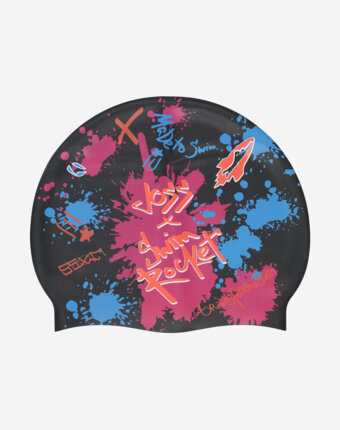 Шапочка для плавания Joss x Swim Rocket, Черный женщинам