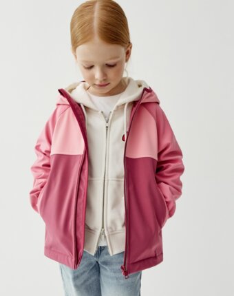 Ветровка Softshell на флисе для девочек детям