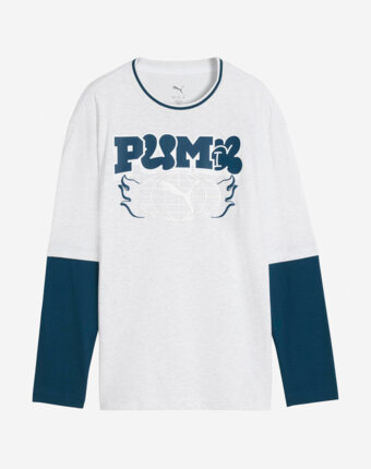 Лонгслив для мальчиков PUMA, Белый женщинам