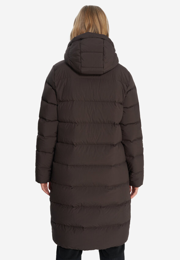 Пальто пуховое женское Jack Wolfskin Frozen Palace, Коричневый