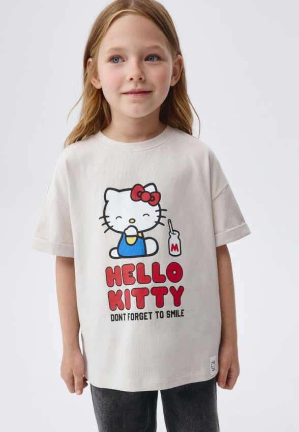 Футболка с принтом Hello Kitty для девочек