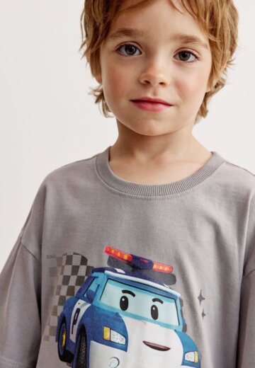 Футболка оверсайз для мальчиков из коллекции SELA × Robocar Poli