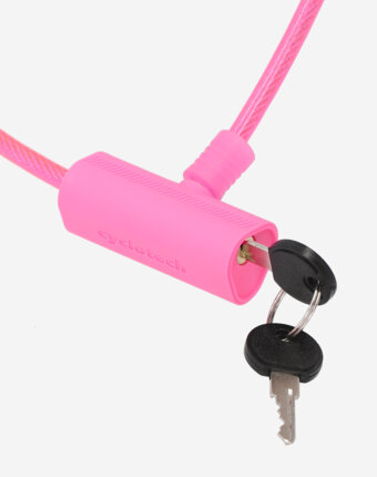 Замок велосипедный с ключами Cyclotech CLK-2, Розовый