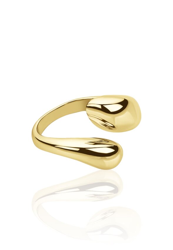 Разомкнутое кольцо ПЕНЕЛОПА из серебра в покрытии желтое золото MIE