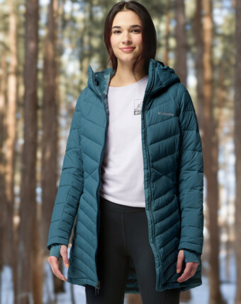 Ультралегкий пуховик женский Columbia Joy Peak II Mid Jacket, Голубой женщинам