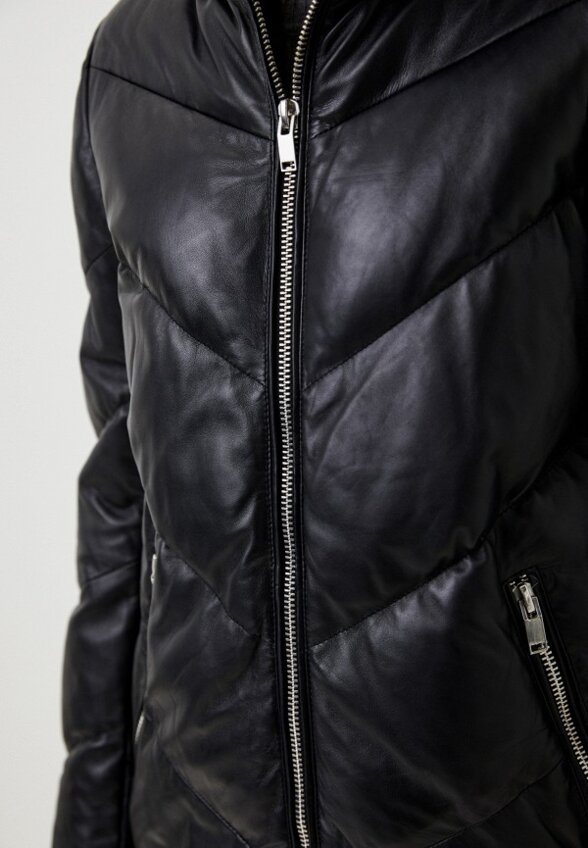 Куртка кожаная утепленная Снежная Королева