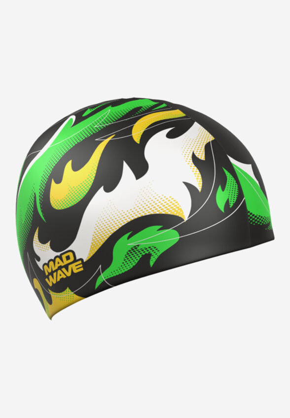 Шапочка для плавания Mad Wave Fire, Черный