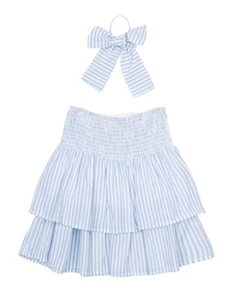 Юбка и бант для волос THE NEW "Nalani White Swan Striped", воздушные полосы, 3-4 года детям