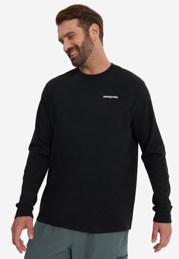 Лонгслив мужской Patagonia Logo, Черный