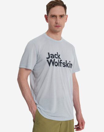 Футболка мужская Jack Wolfskin Brand, Синий женщинам