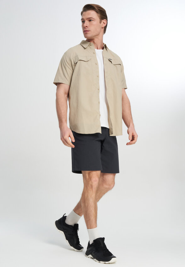 Рубашка с коротким рукавом мужская Columbia Silver Ridge 2.0 Short Sleeve Shirt, Бежевый