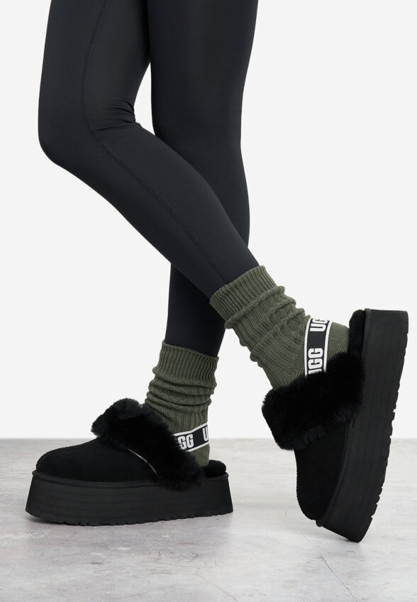 Сабо утепленные женские UGG Funkette, Черный