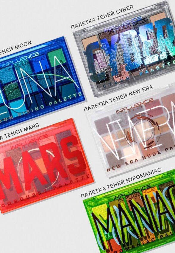 Палетка теней для век Influence Beauty
