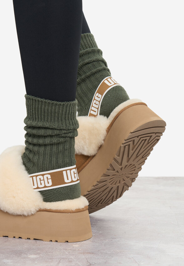 Сабо утепленные женские UGG Funkette, Коричневый