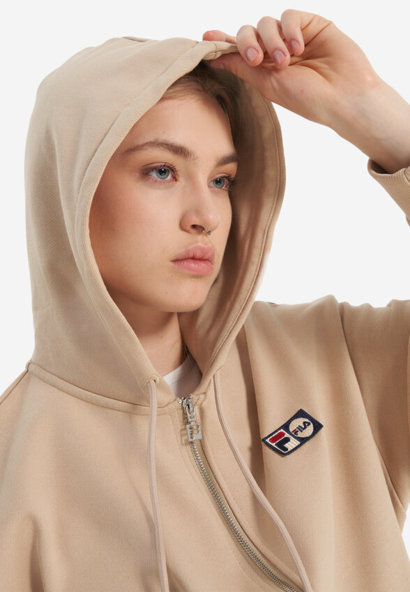 Толстовка женская оверсайз FILA, Бежевый