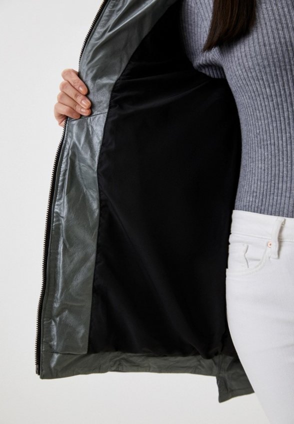 Куртка кожаная утепленная Снежная Королева