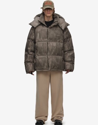 Пуховик Distressed Brown FABLE мужчинам