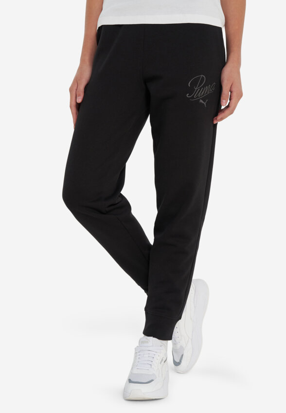 Брюки флисовые женские PUMA Ess Script, Черный