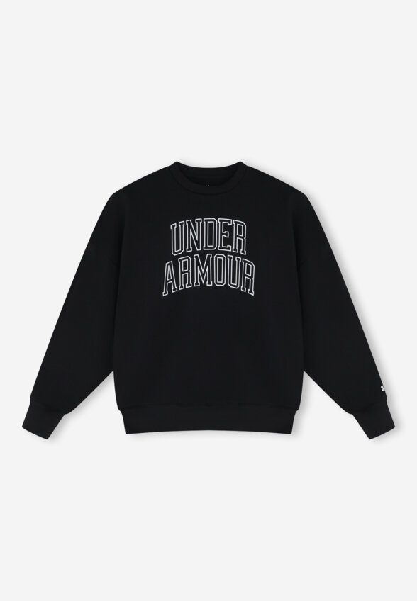 Свитшот женский оверсайз Under Armour Rival Flc OS Varsity Crew, Черный