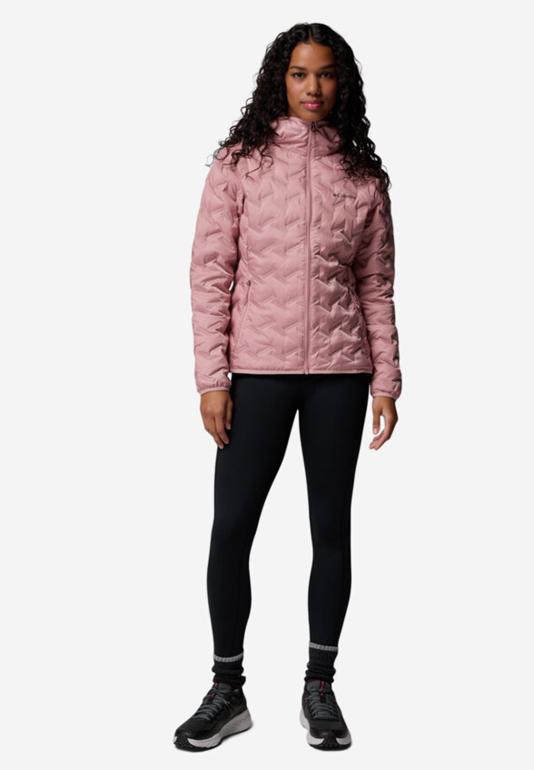Ультралегкий пуховик женский Columbia Delta Ridge II Down Hooded Jacket, Розовый