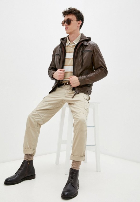 Куртка кожаная Serge Pariente