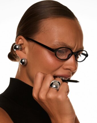 Серьги-шары ПЕНЕЛОПА из серебра MIE женщинам