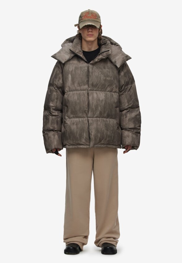 Пуховик Distressed Brown FABLE